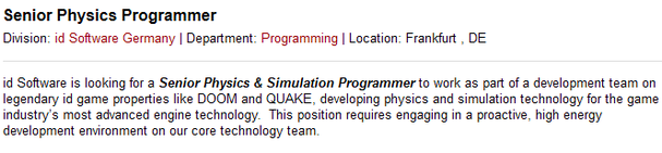 Новые вакансии id Software намекают на разработку Quake 5